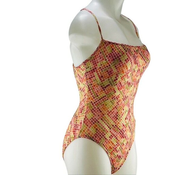 Colorful Mosaic Print One-Piece Swimsuit By I.N.C. Size S - Picture 2 of 10
